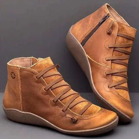 Women’s Lace-Up Side Zip Ankle Boots