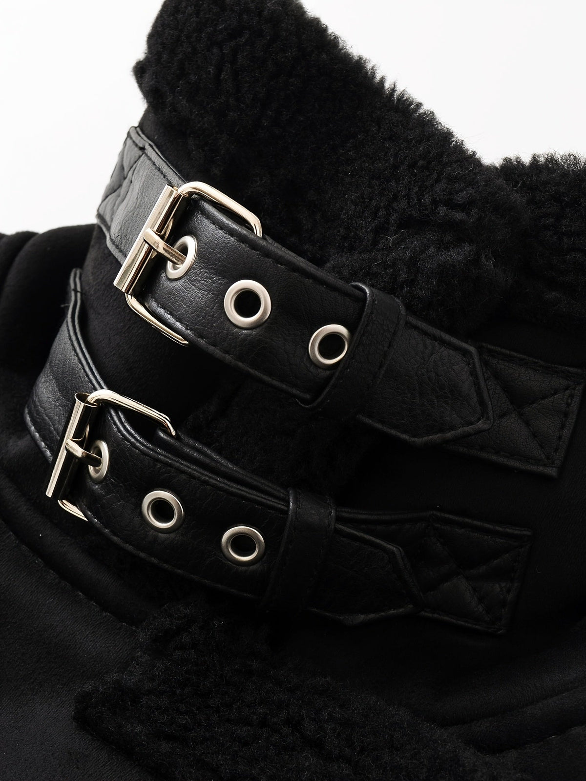 Clara | Aviator Belted Winter Shearling Jacket