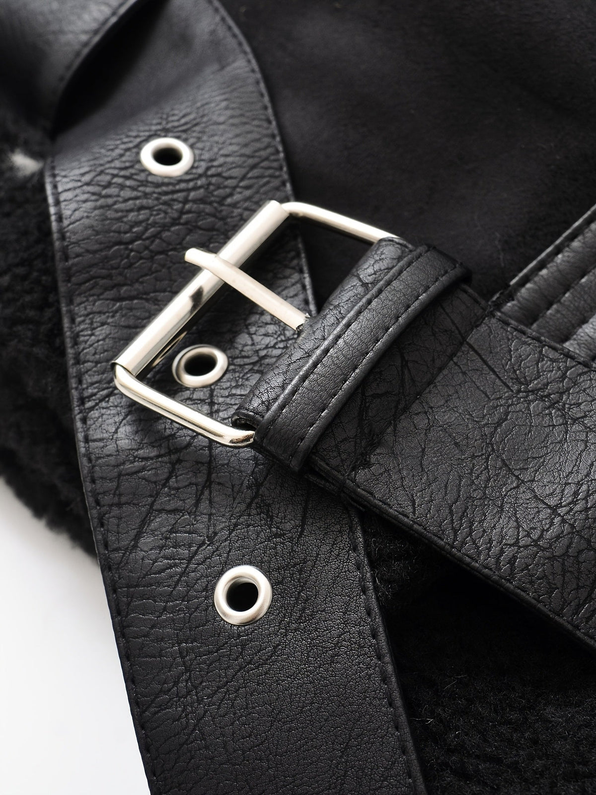 Clara | Aviator Belted Winter Shearling Jacket