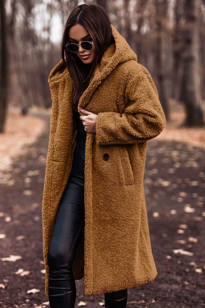 Women's Teddy Fleece Longline Coat