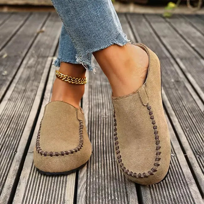 Danica | Closed-Toe Suede Slip-On Clogs