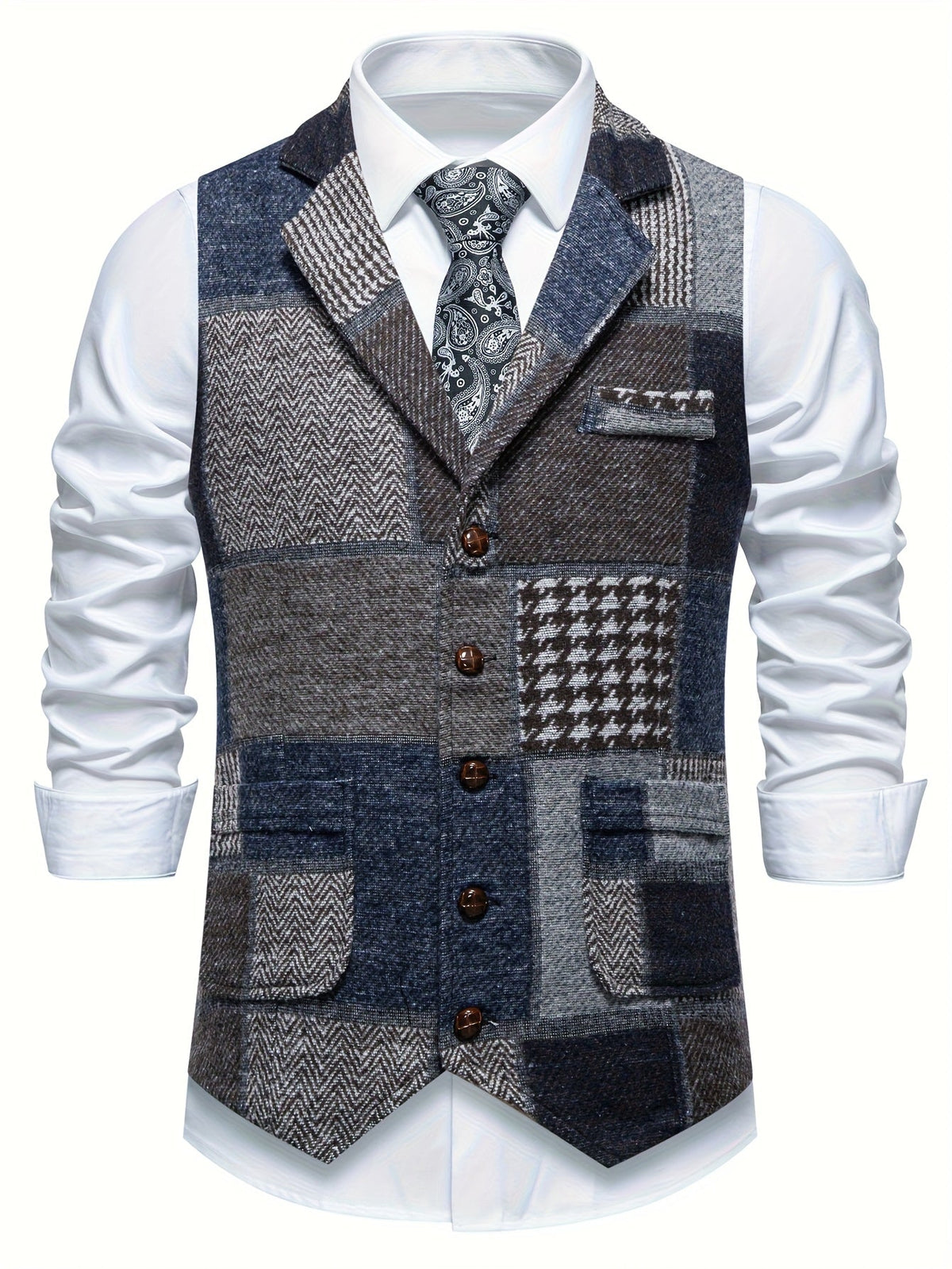 Men’s Formal Patchwork Vest