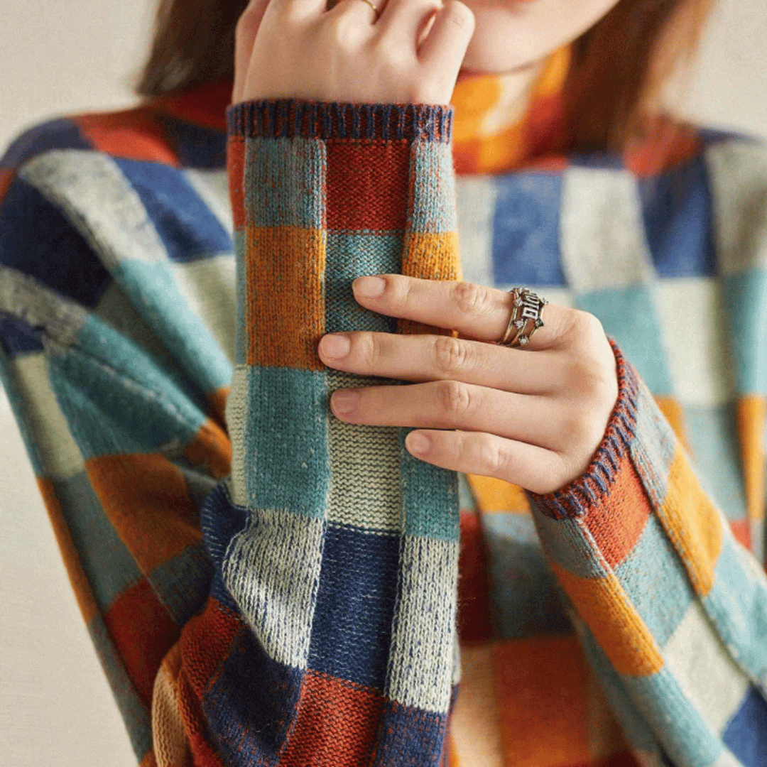Siena Patchwork Blend Turtleneck Sweater
