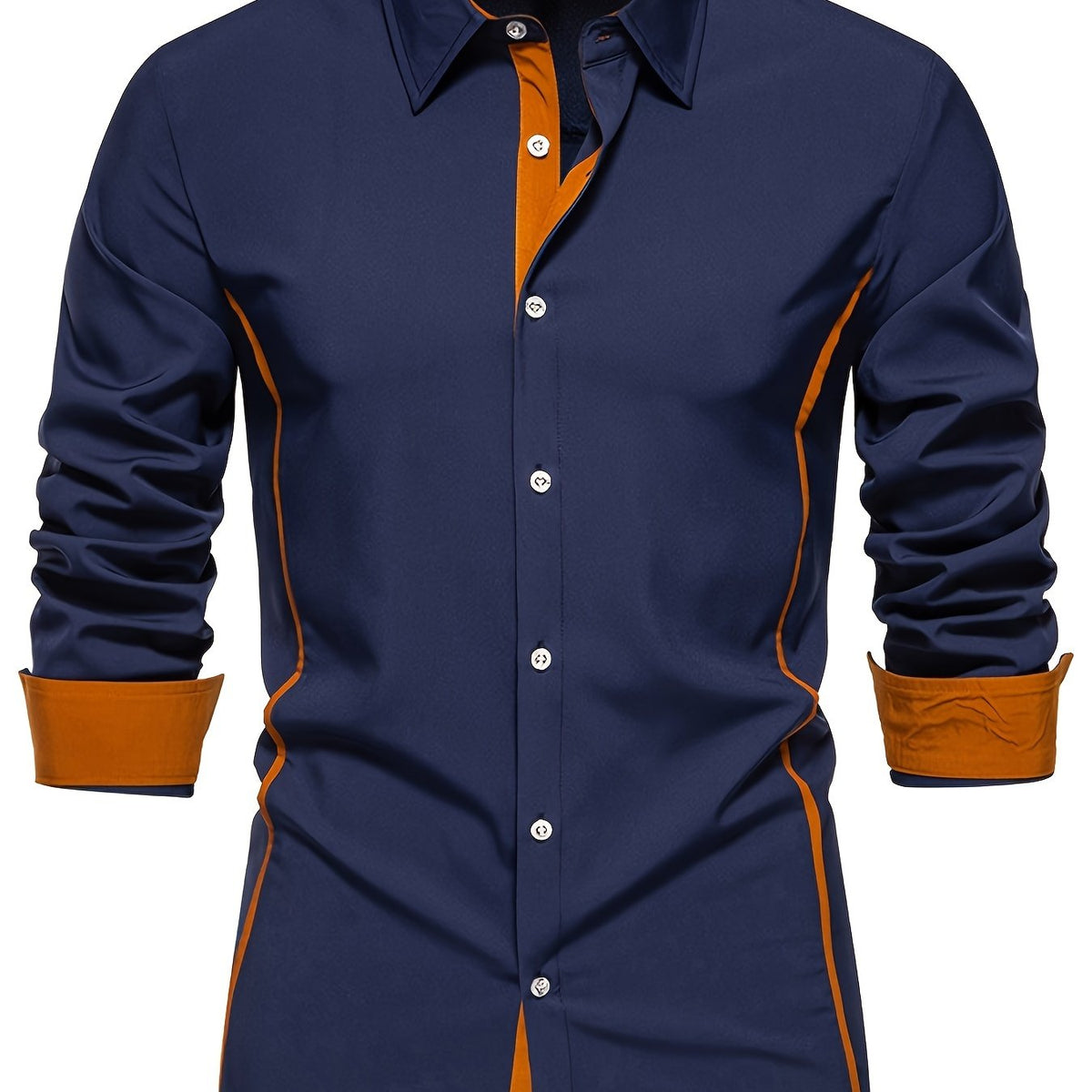 Anthony | Contrast Trim Button-Up Shirt