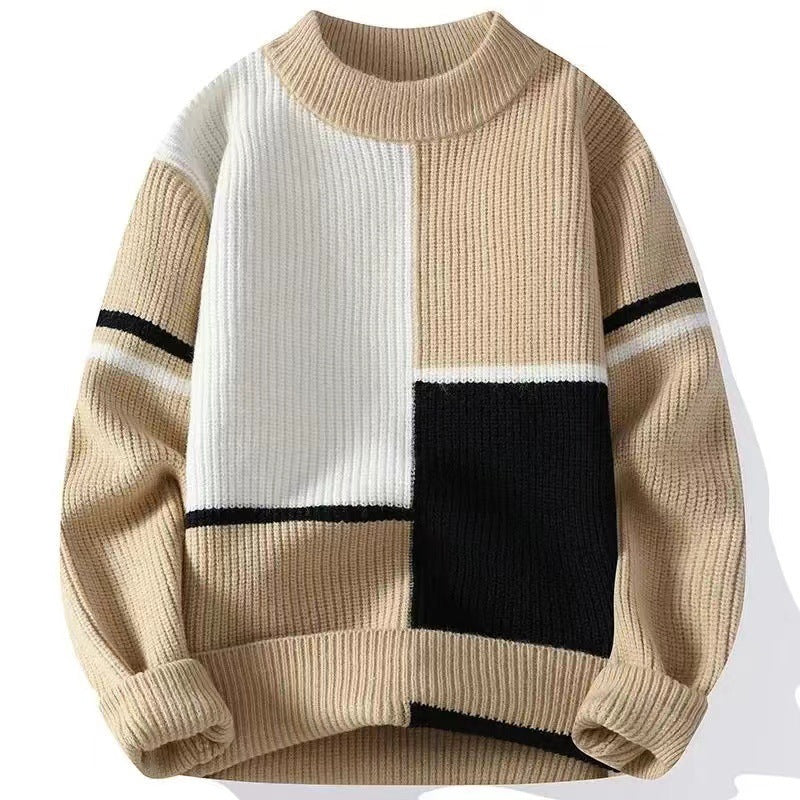 Faron - Men's Color-Block Loose Fit Sweater