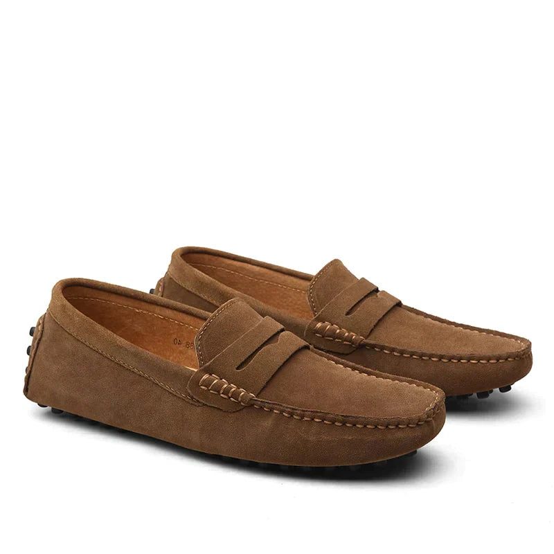 Faux Suede Penny Loafers for Men