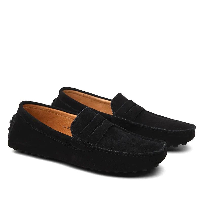 Faux Suede Penny Loafers for Men