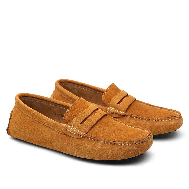 Faux Suede Penny Loafers for Men