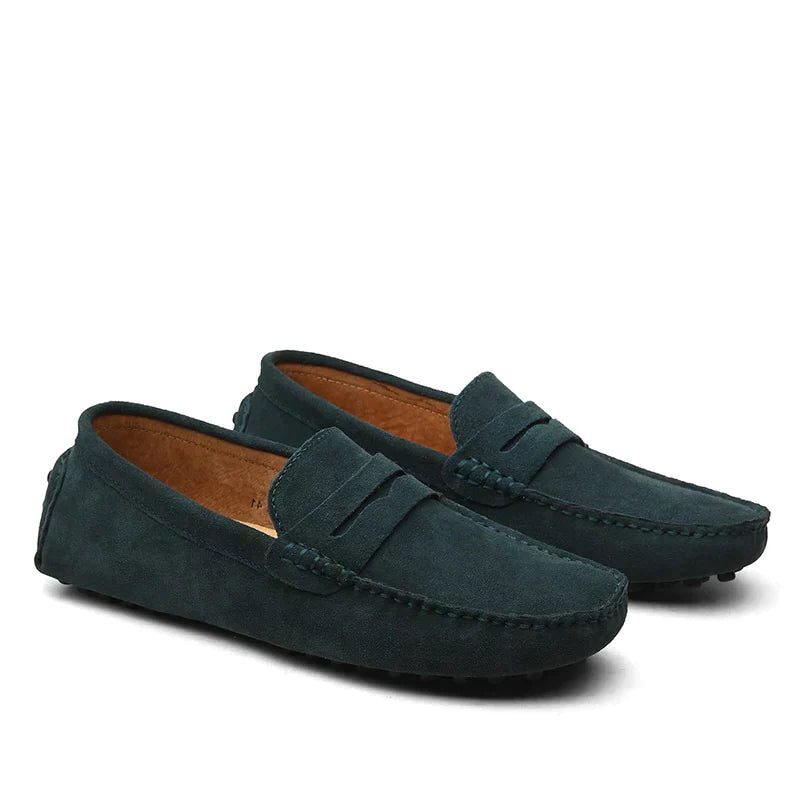 Faux Suede Penny Loafers for Men