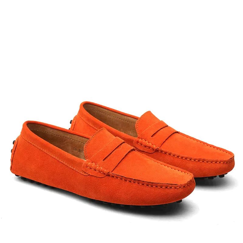 Faux Suede Penny Loafers for Men