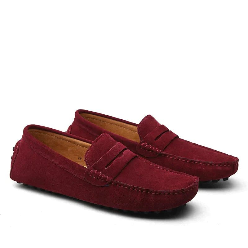 Faux Suede Penny Loafers for Men
