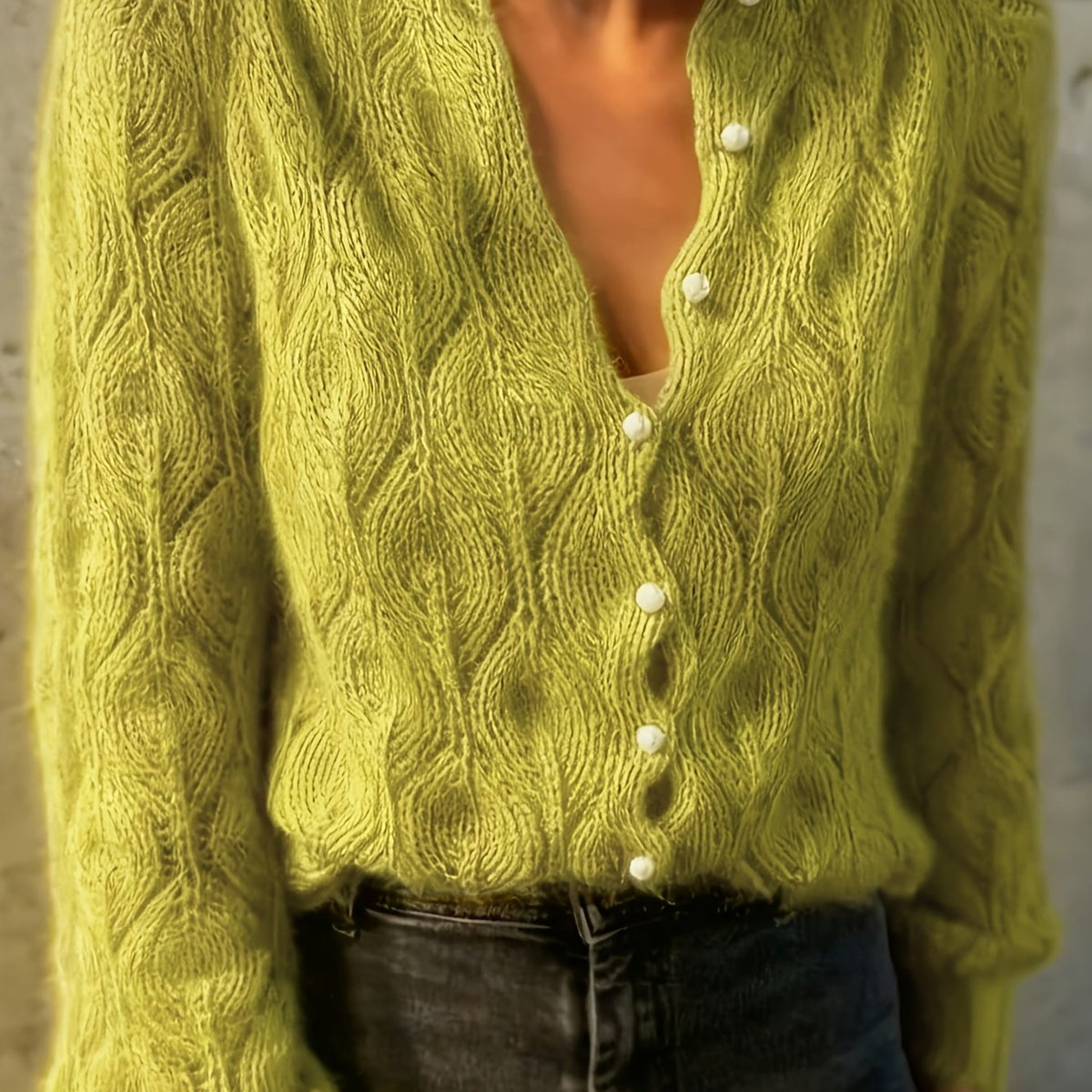 Goldie | Mink-Soft Pearl Button Cardigan