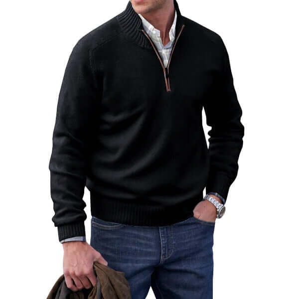 Men’s Modern Soft Knit Zip Pullover