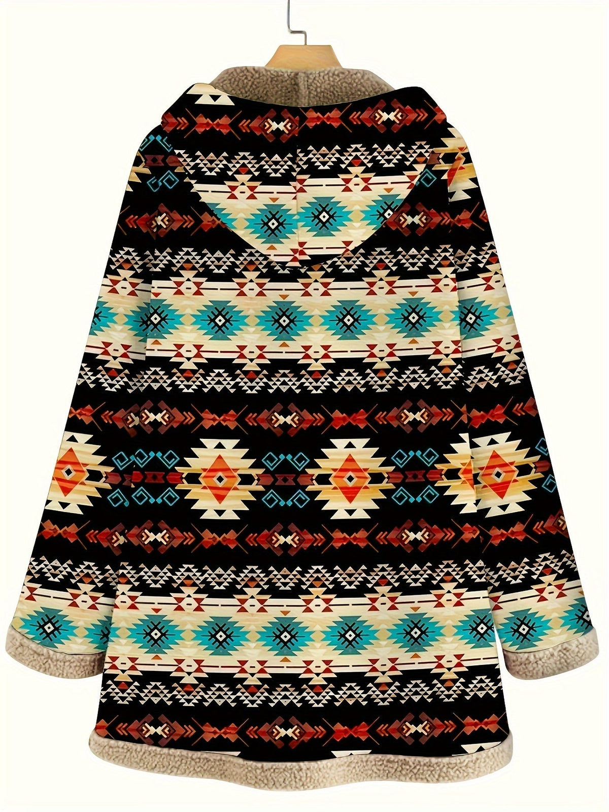 Mabel | Cozy Patterned Hooded Coat