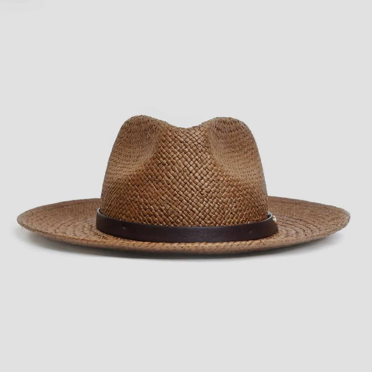 Fedora Hat | Wool Felt Flat Brim & Feathered Braided Band
