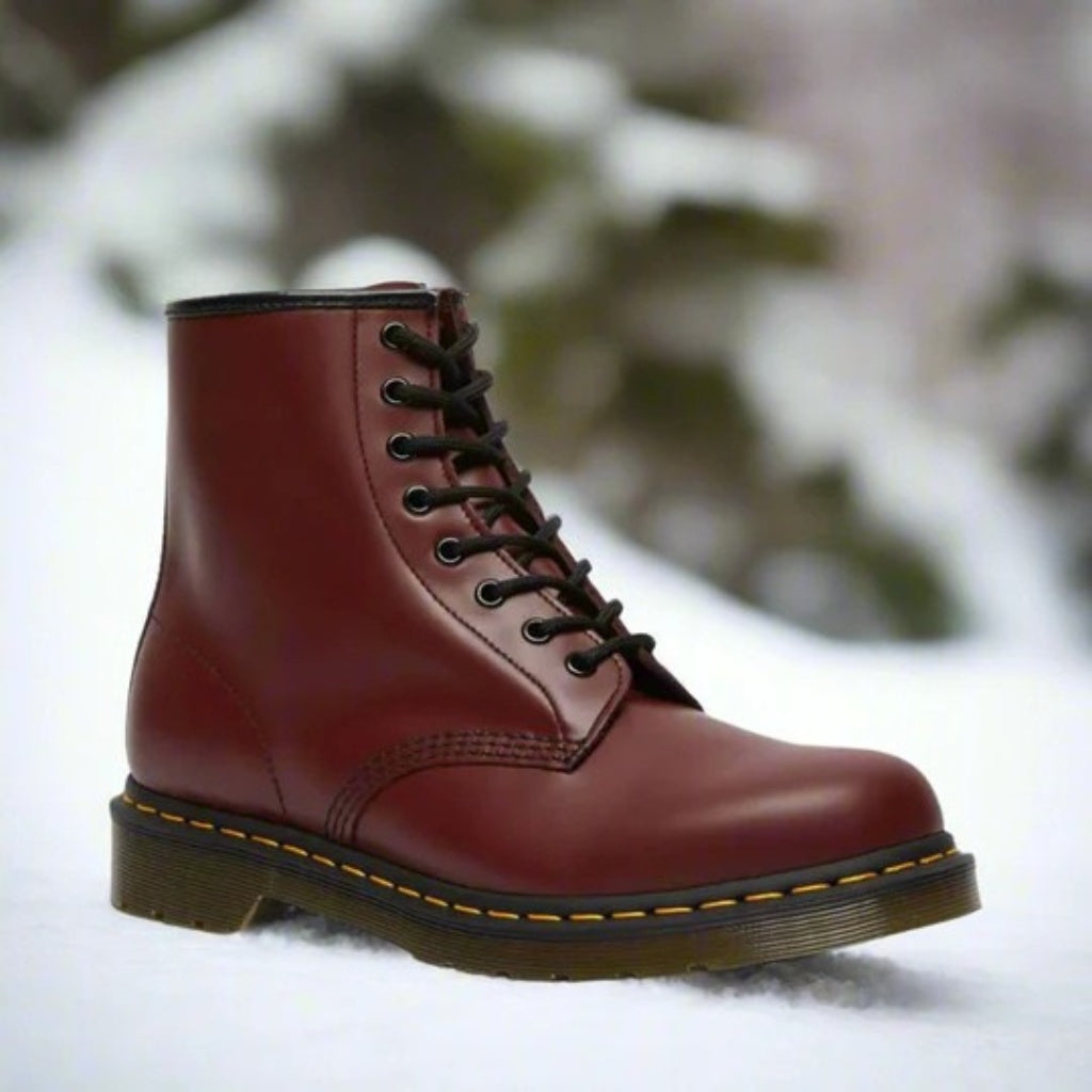 Robert | Men's Leather Combat Boots Lace Up Lug Sole