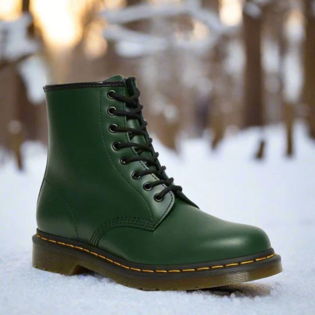 Robert | Men's Leather Combat Boots Lace Up Lug Sole