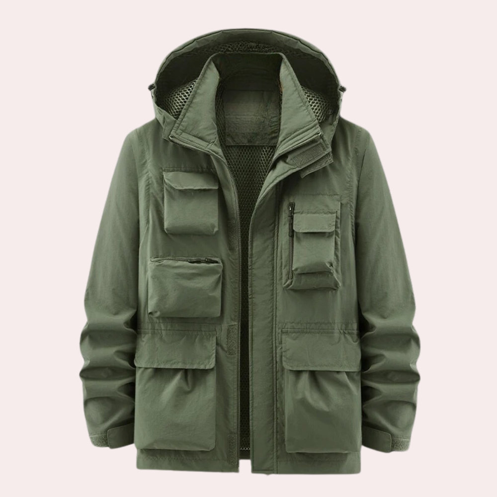 Grant | Men's Water Resistant Parka Jacket Hooded Multi Pocket