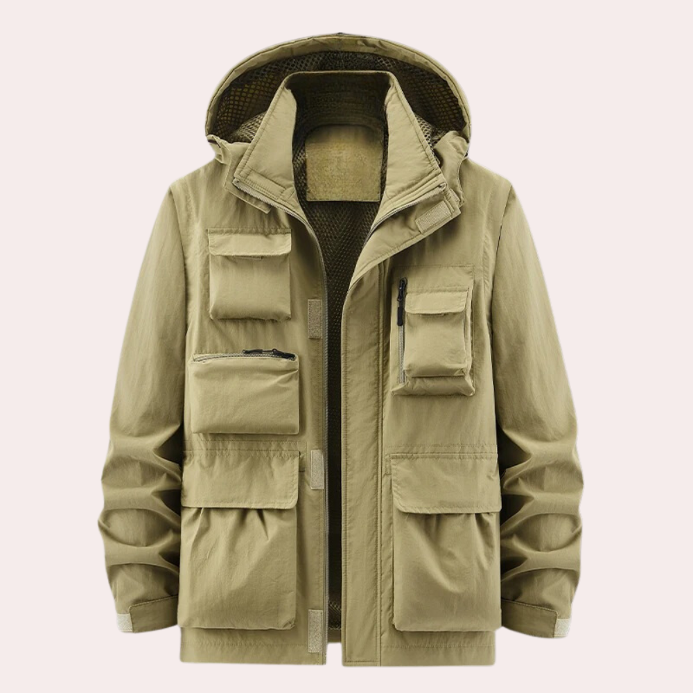 Grant | Men's Water Resistant Parka Jacket Hooded Multi Pocket