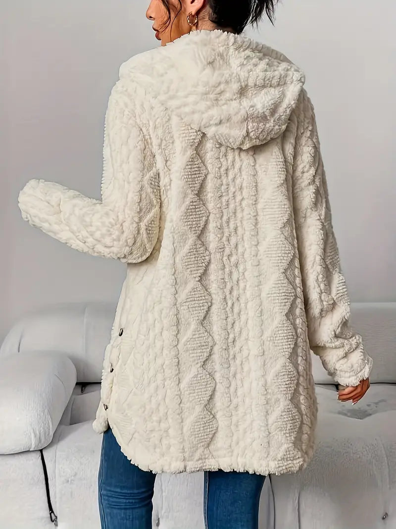 Noelani | Plush Hooded Cardigan