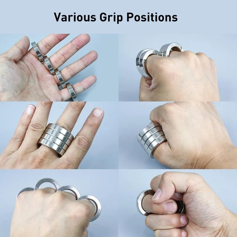 Fidget Ring | Foldable Four-Ring Titanium-Plated Stainless Steel