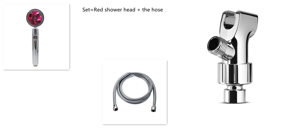 Filtered Shower Head with High Pressure Water Filtration and Rotating Propeller Fan Handheld