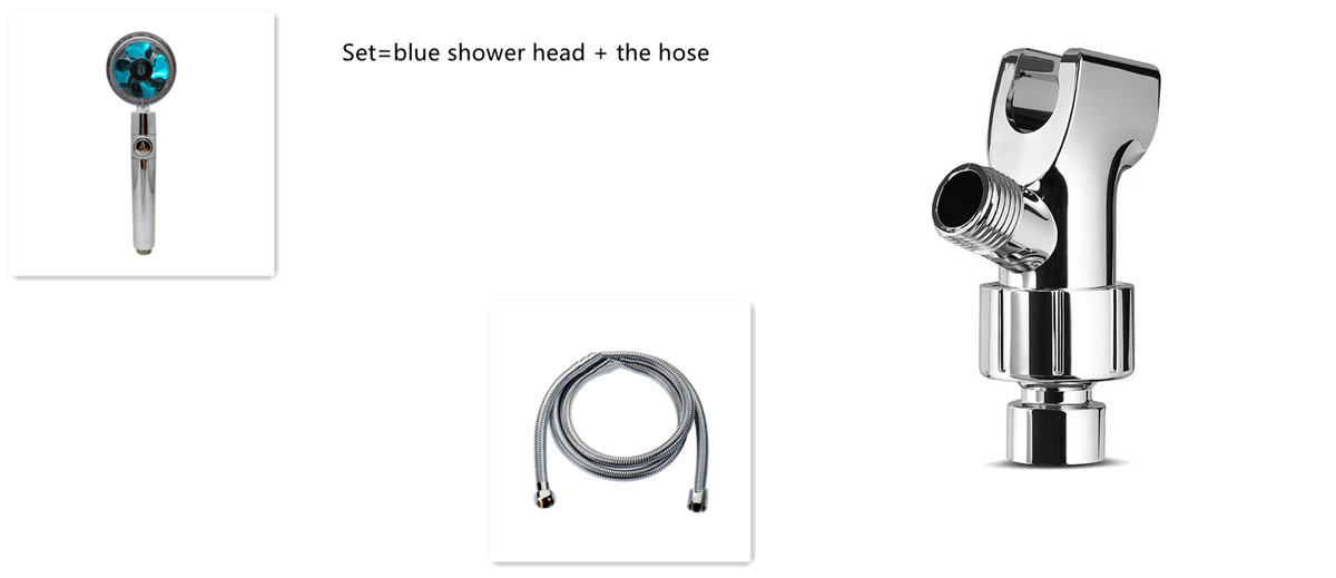 Filtered Shower Head with High Pressure Water Filtration and Rotating Propeller Fan Handheld