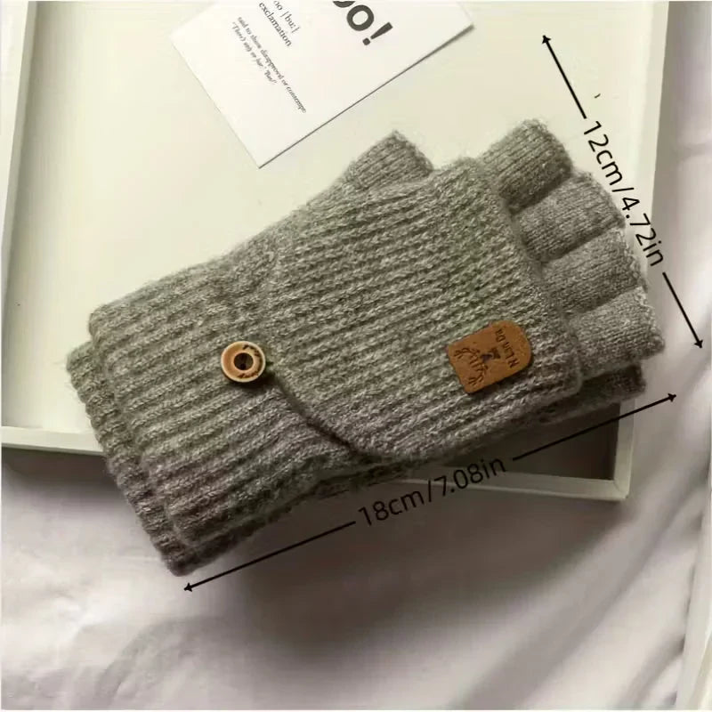 Fingerless Gloves | Soft Knit Acrylic & Elastic Rib Fit | One Size