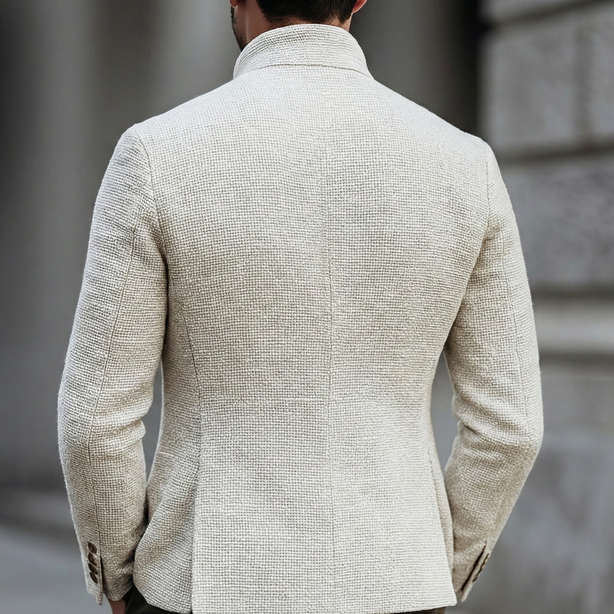 Finnian - Men's Textured Single-Breasted Cardigan
