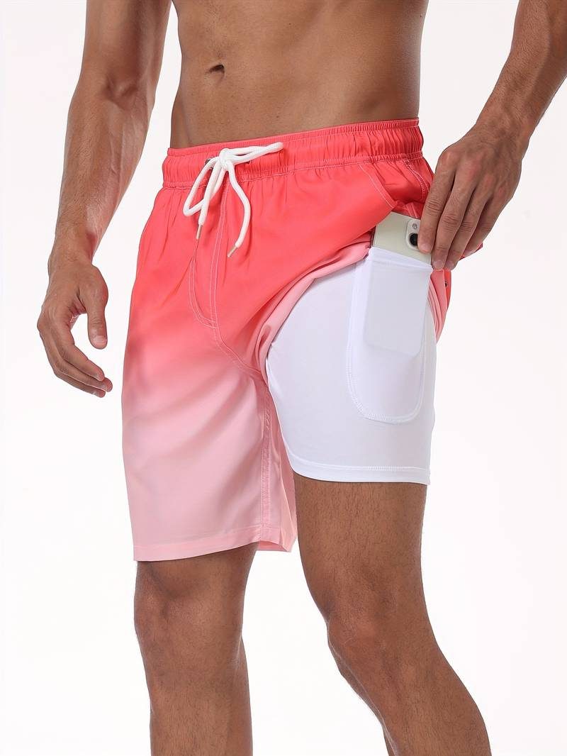 Flamingo Print Swim Shorts for Men