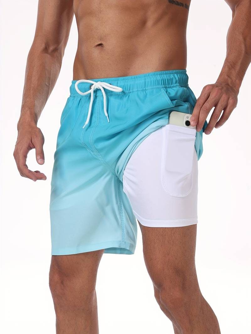Flamingo Print Swim Shorts for Men
