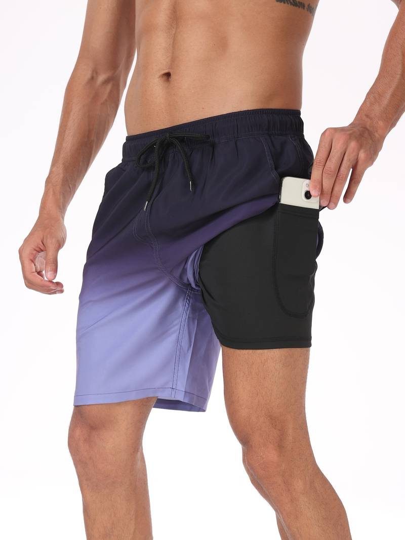 Flamingo Print Swim Shorts for Men