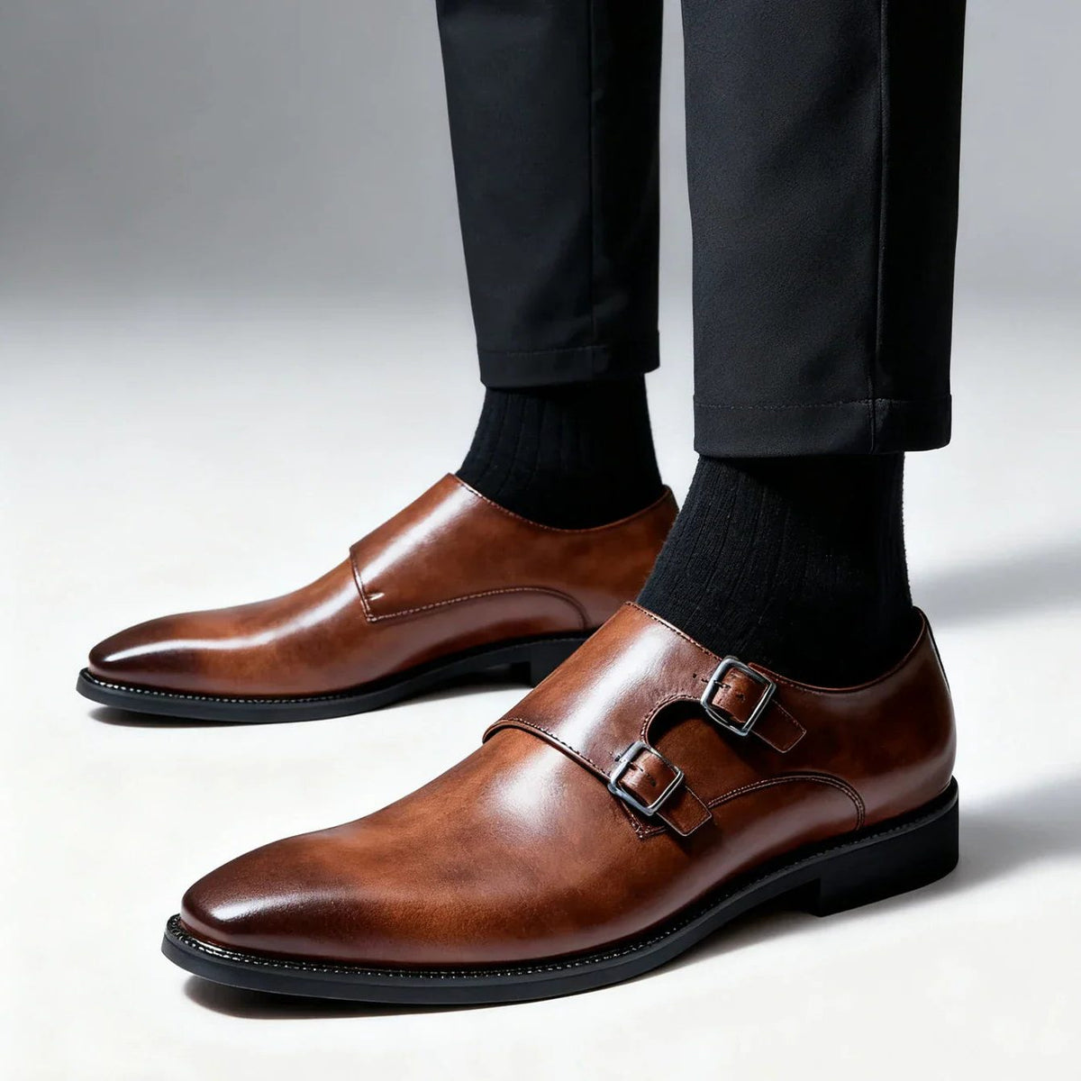 Florian | Men's Monk Strap Loafers with Double Buckle
