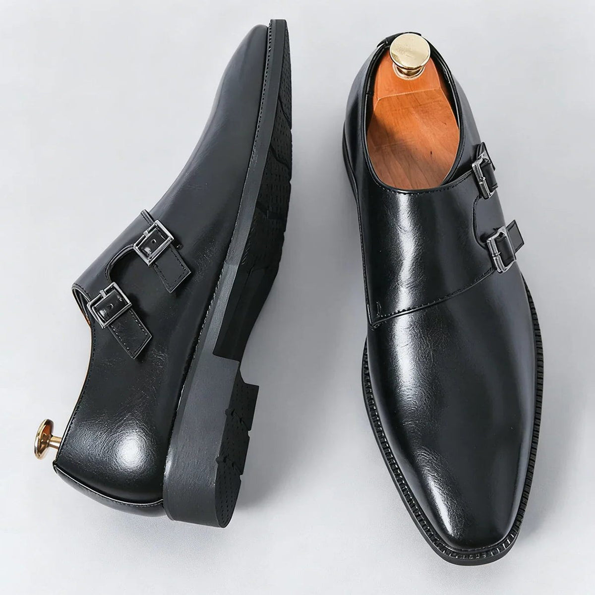 Florian | Men's Monk Strap Loafers with Double Buckle