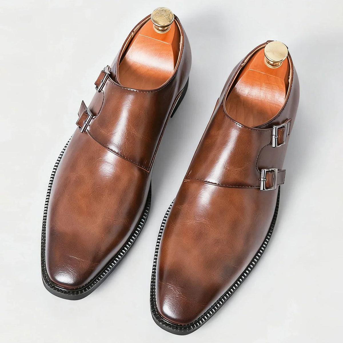 Florian | Men's Monk Strap Loafers with Double Buckle