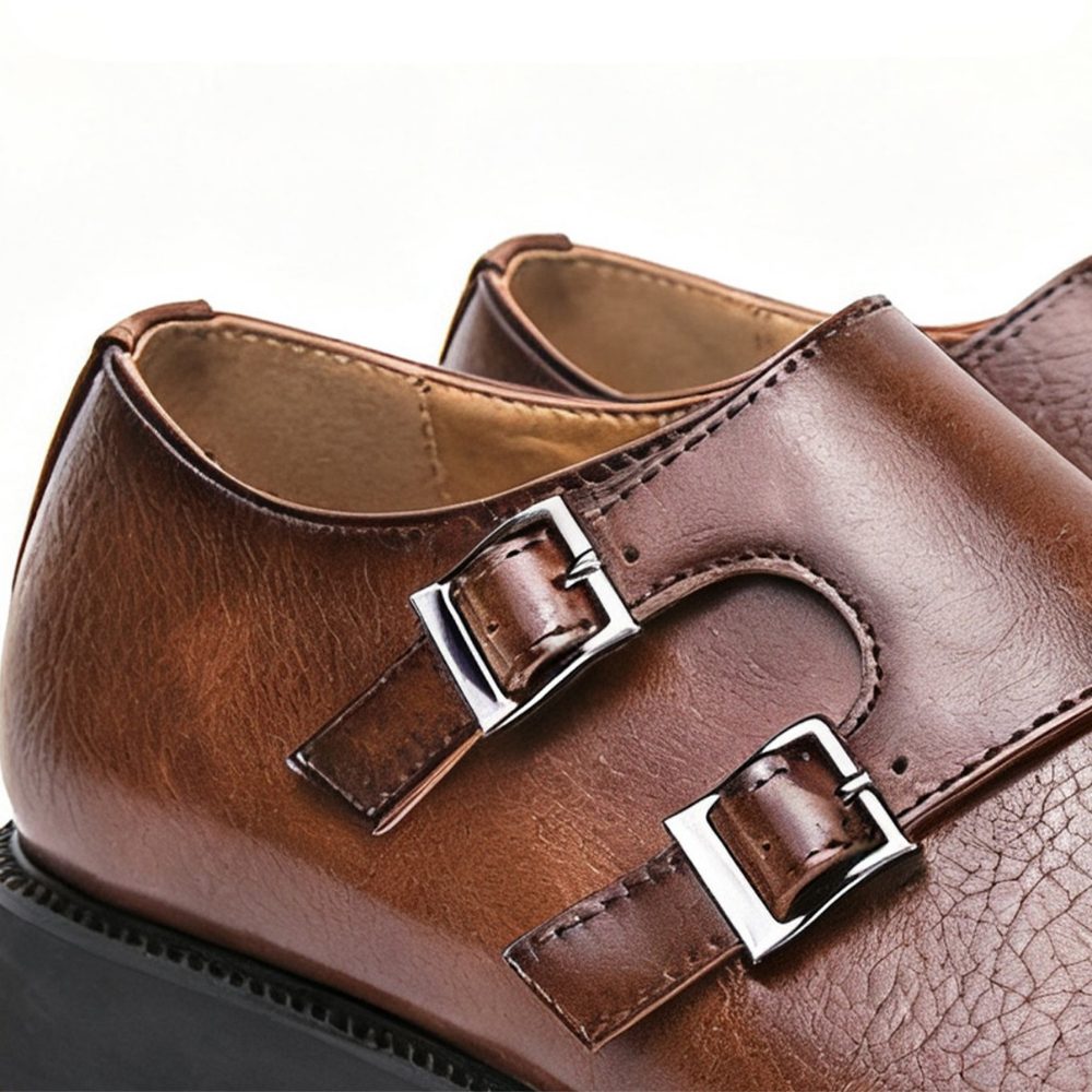 Florian | Men's Monk Strap Loafers with Double Buckle
