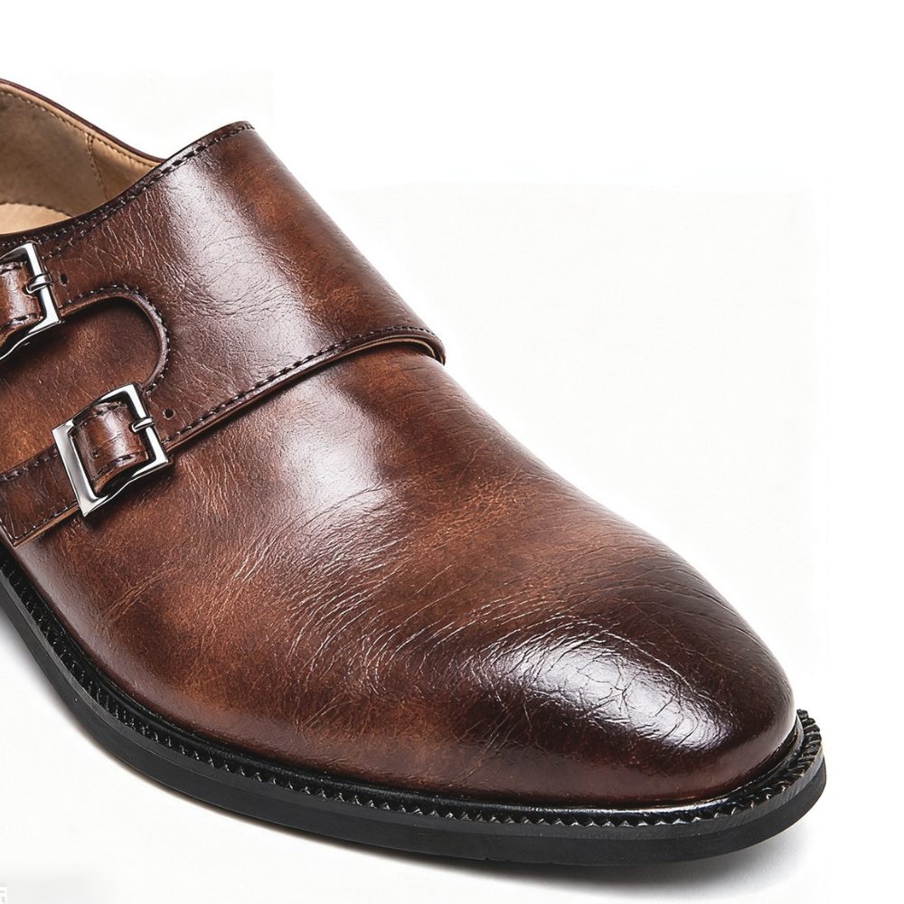 Florian | Men's Monk Strap Loafers with Double Buckle