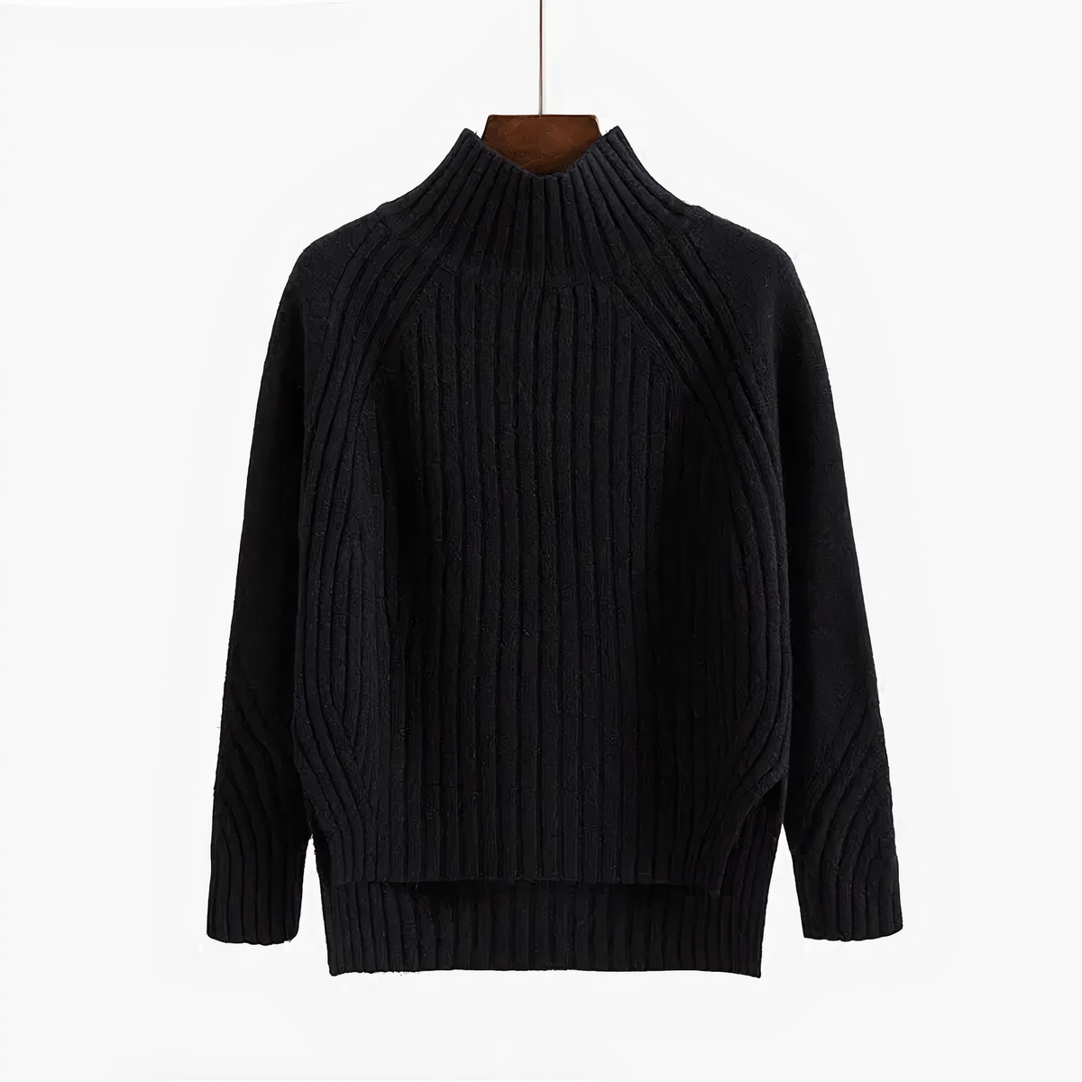 Ava | Ribbed Knit Mock Neck Sweater