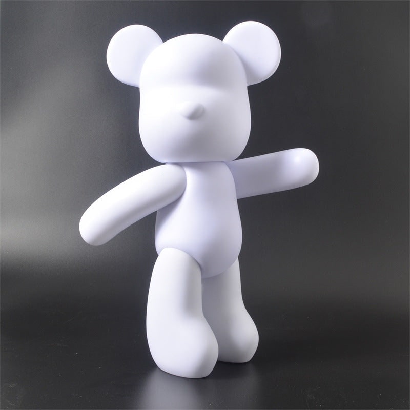 Fluid Art Bear Canvas Kit with Poseable Vinyl Figurine