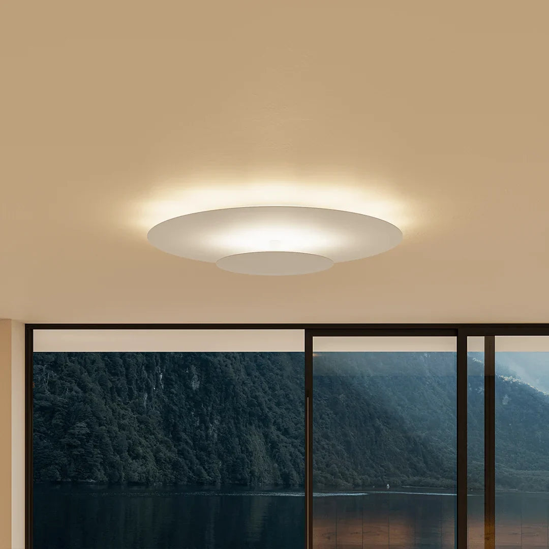 Flush Mount Ceiling Light | Slim Round LED Panel | Low-Profile