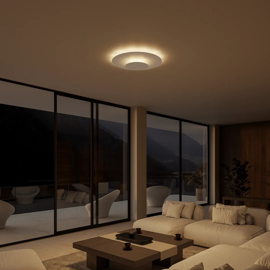 Flush Mount Ceiling Light | Slim Round LED Panel | Low-Profile