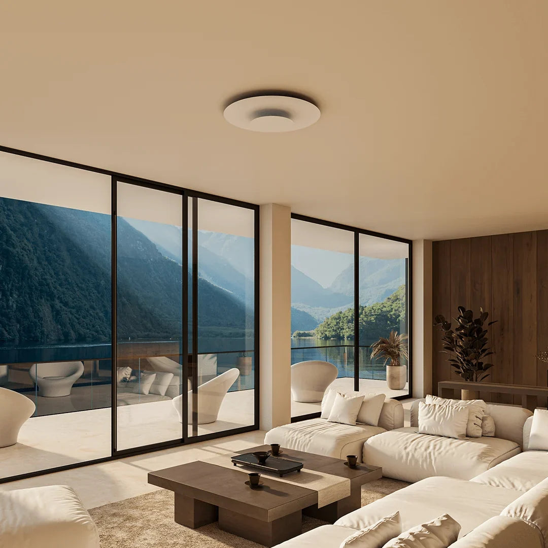 Flush Mount Ceiling Light | Slim Round LED Panel | Low-Profile