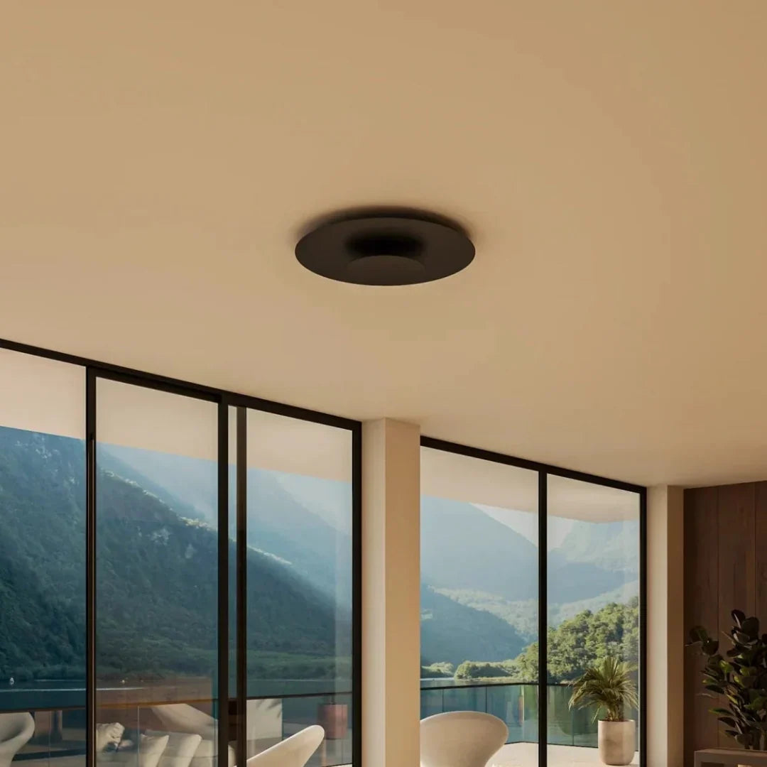 Flush Mount Ceiling Light | Slim Round LED Panel | Low-Profile