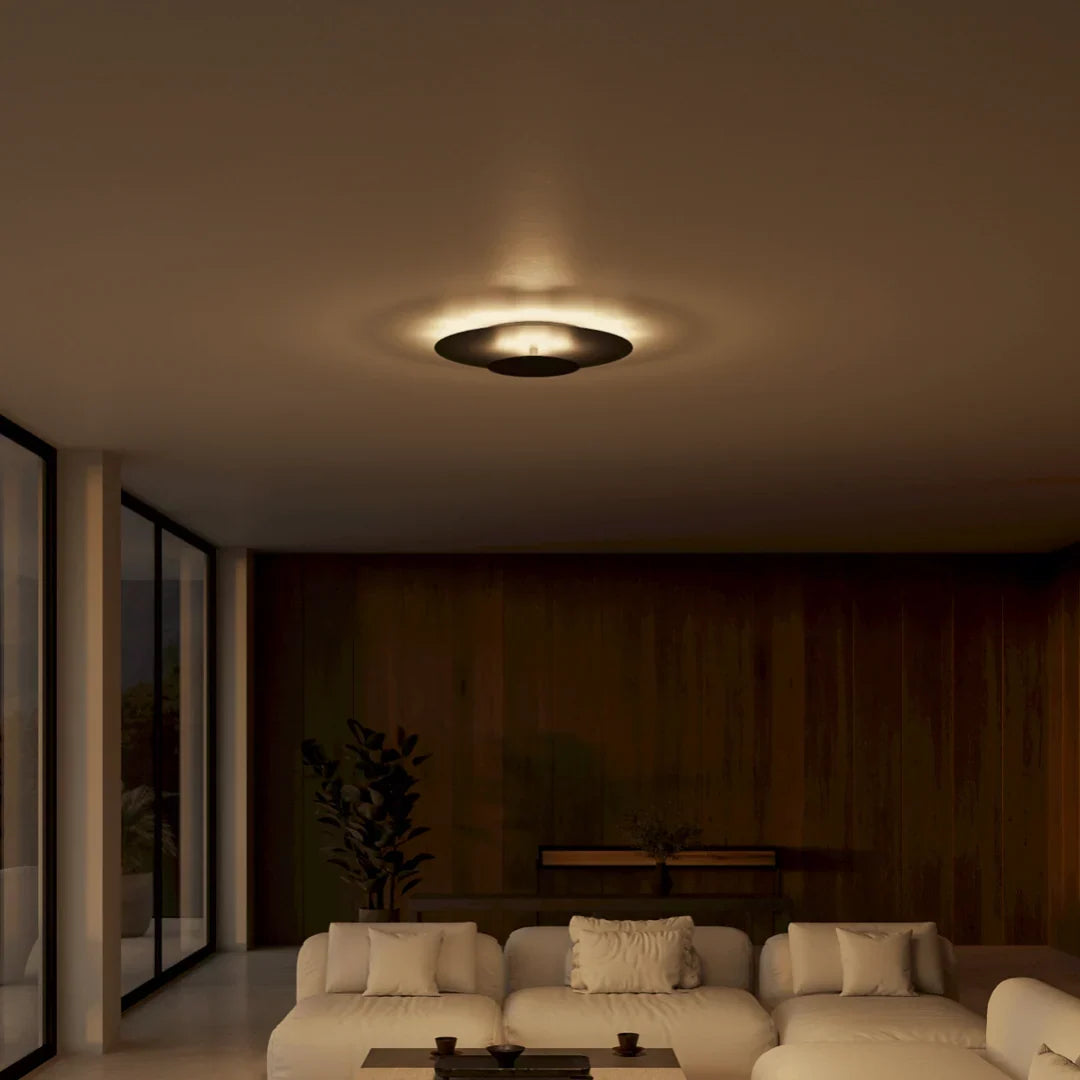 Flush Mount Ceiling Light | Slim Round LED Panel | Low-Profile