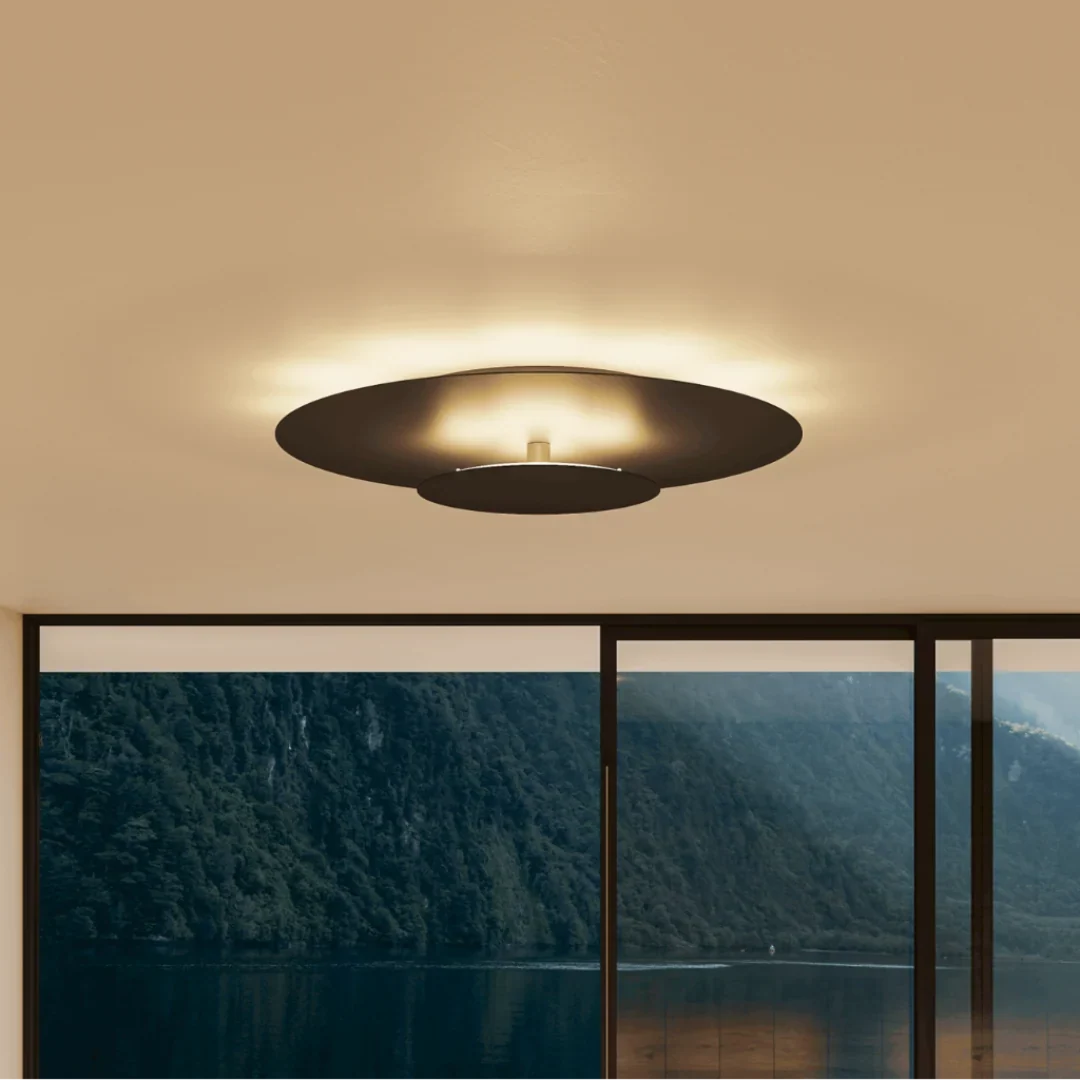 Flush Mount Ceiling Light | Slim Round LED Panel | Low-Profile
