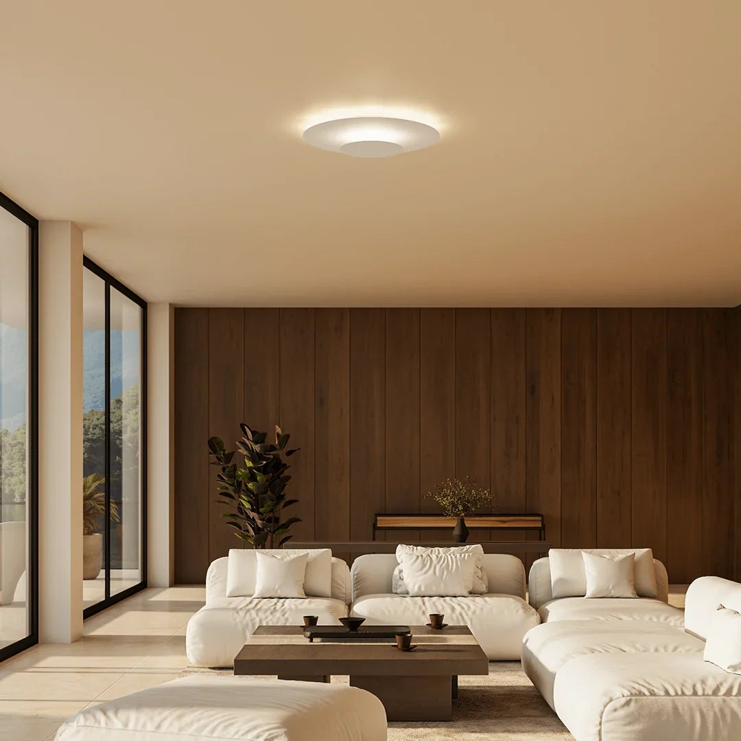 Flush Mount Ceiling Light | Slim Round LED Panel | Low-Profile