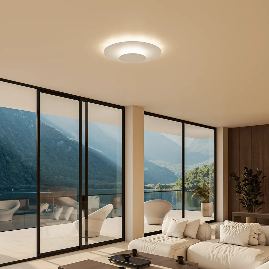 Flush Mount Ceiling Light | Slim Round LED Panel | Low-Profile