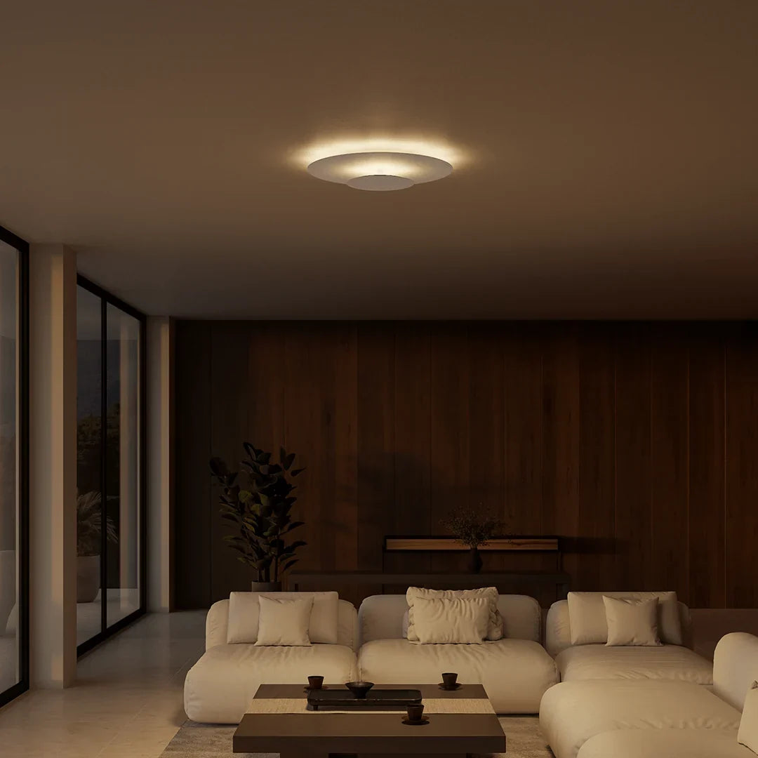 Flush Mount Ceiling Light | Slim Round LED Panel | Low-Profile