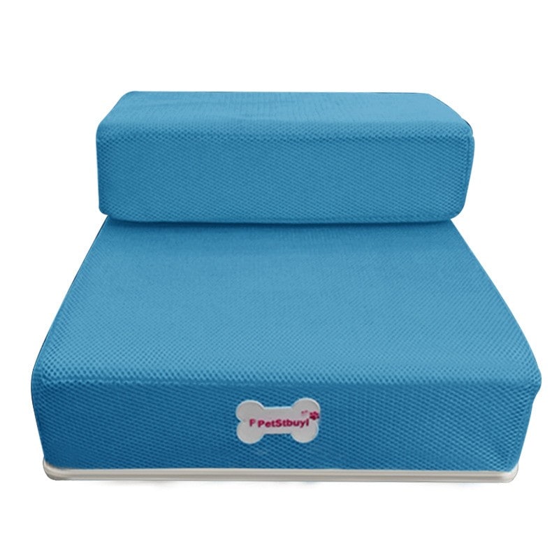 Foam Dog Stairs for Cats with Collapsible Two-Step Foldable Design and Cover Pet