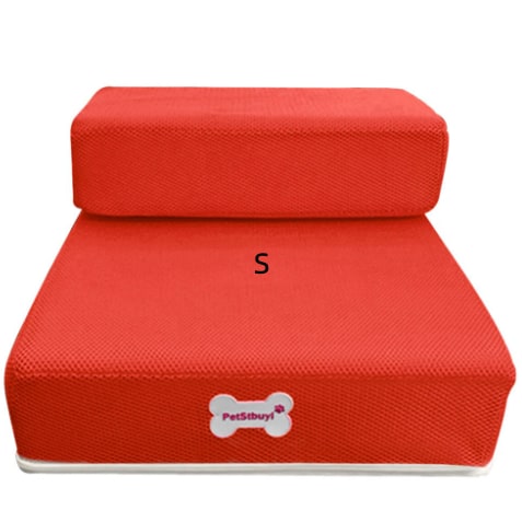 Foam Dog Stairs for Cats with Collapsible Two-Step Foldable Design and Cover Pet